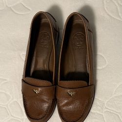 Tory Burch Brown Leather Loafers Size 7
