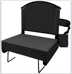 Stadium Seats with Back Support Thick Cushion Bleacher Chair with Shoulder Strap and Handle Portable Bleacher Seat for Sport Events