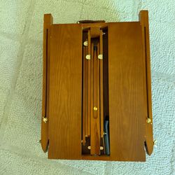 Foldable-portable wooden Easel with paint