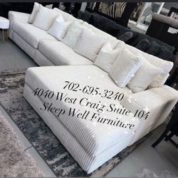 🛋️ White Sectional Sofa With Chaise – Clean, Elegant & Comfortable 🛋️