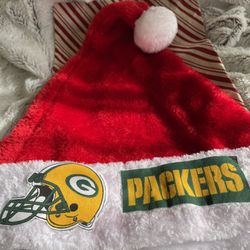 NFL Green Bay Packers Santa Claus Hat Homemade New