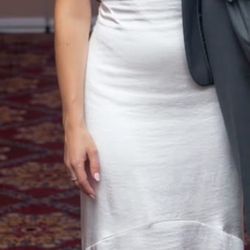 White To The Floor Dress