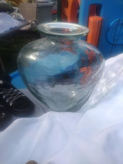Large glass vase