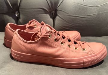 Converse All Star Chuck Taylor  Desert Rose Pink Leather shoes Mens Size 8 Rusty Pink