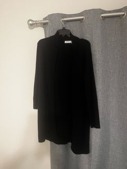 Beautiful New Black Cardigan Knit Blazer