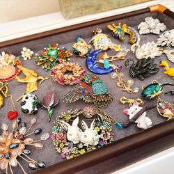 27 Brooches Bundle – Mixed Styles – $155