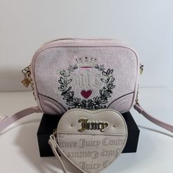 JUICY Couture Handbag & Heart Wristlet (Bundle Deal) NEW