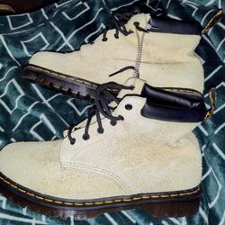 Dr. Martens 939 Men’s Light Beige High Top Suede Combat Boots Men’s Size 13