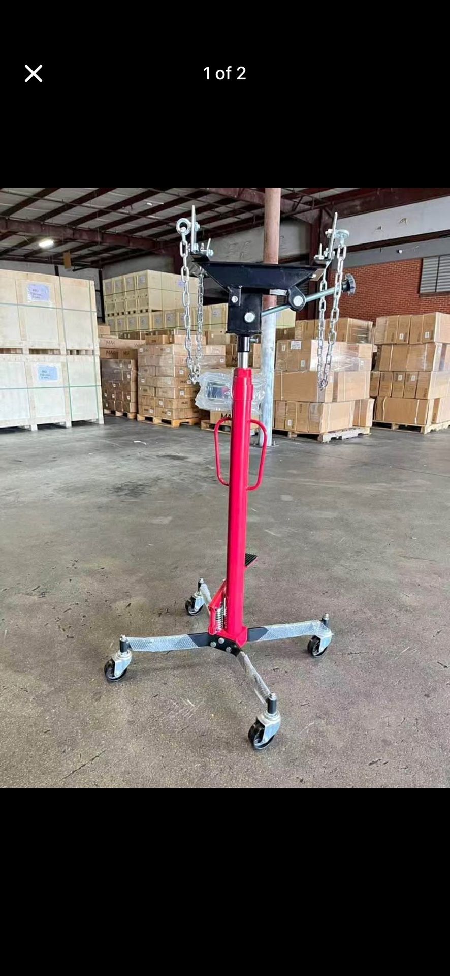 Heavy Duty Pedestal Telescopic Transmission Jack 750Lb