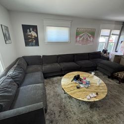 Large Custom Sectional, Down Filled 