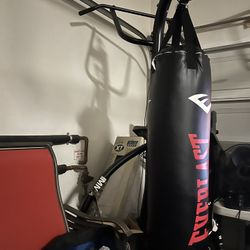 Punching Bag And Holder Plus Pullup Bar