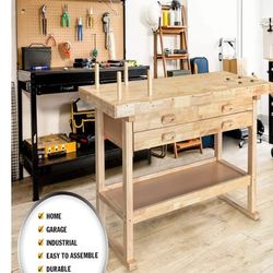 Wooden Workbench. Never used. Still in Box