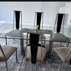 Dining Table Chairs (6)– Sleek Contemporary Design