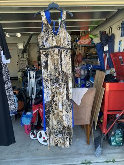 Sangria Dress Chains Gold Print