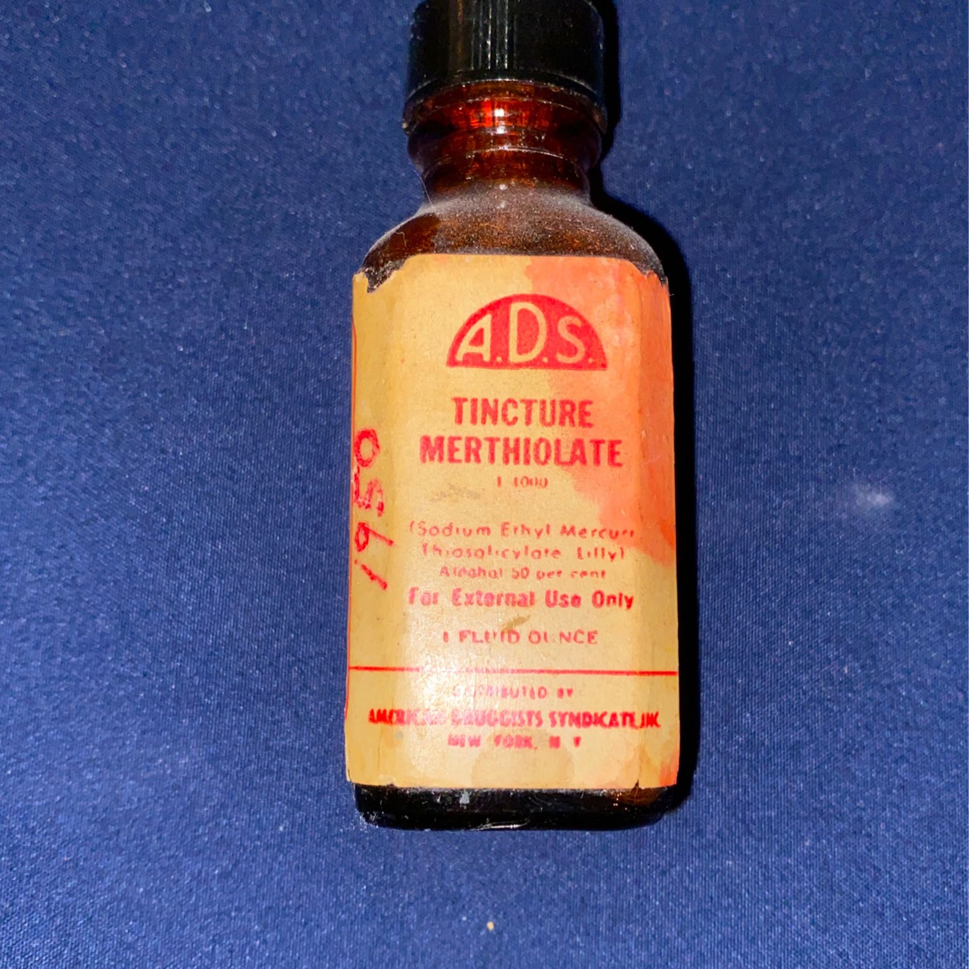 Vintage Tincture Merthiolate Bottle