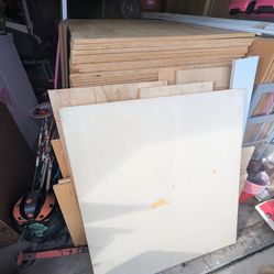 3/4" plywood.      43 1/2"x39 1/2"