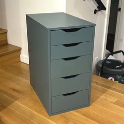 IKEA Alex Office Drawer Cabinet - Gray Turquoise - Great Condition