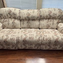 Sofa with Recliner Seats For Sale $100