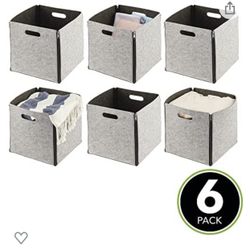 6 Cube Bin Box With Zipper 18x18x18