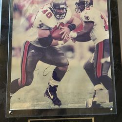 Mike Alstott Signed Plaque 