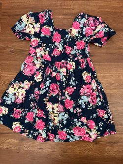 Summer dress floral girls 6/7
