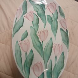 Beautiful 14.5x9in. Vietri Tulip Platter Est 1990