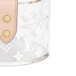 LOUIS VUITTON SCOTT, letter print, Trunk S lock emblem, acrylic, cylinder - shaped makeup bag/handbag, regular, men's style, transparent color (196)54