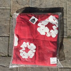 Red Denim Tear Hoodie