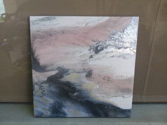 Art in Motion Abstract Painting Various Colors 27" x 27"