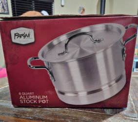 New 8 Quart Aluminum Stock Pot 
