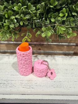 Chapstick lipgloss holder keychain