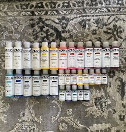 Golden Fluid Acrylics Paint Bundle - Showcase (32 Colors of 4floz & 1floz Bottles)