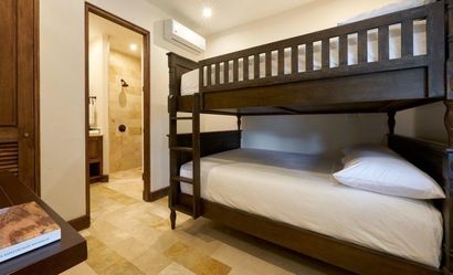Dark Wood Twin-over-Twin Bunk Bed