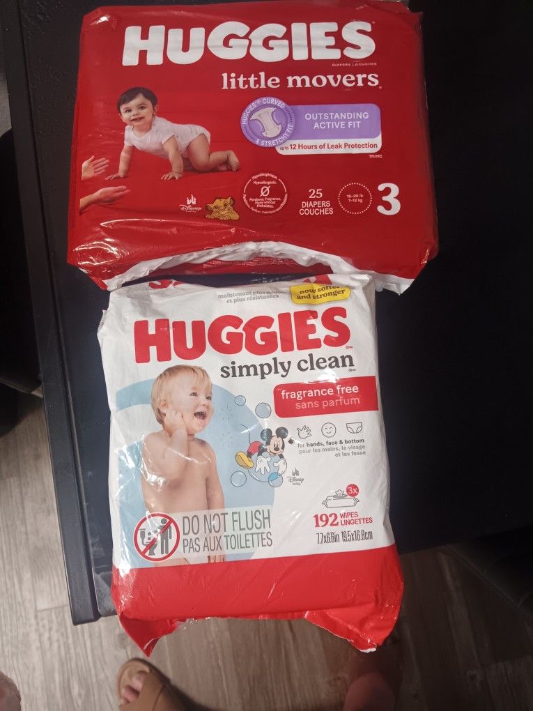 HUGGIES Diapers and wipes