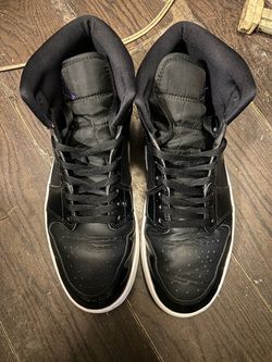 Air Jordan 1 High Black Patent Leather Sneakers