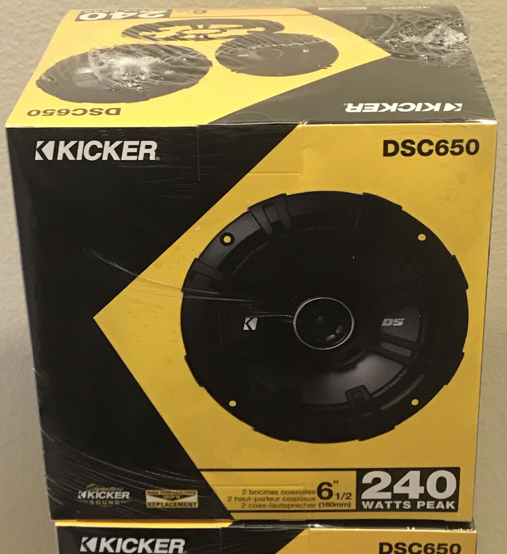 New KICKER 6.5” inch 240 Watts Car Audio Speakers (pair) 🔥🔊