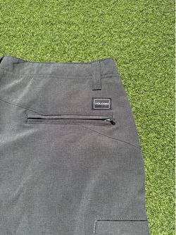 Charcoal gray Volcom hybrid shorts, size 38 in mint condition