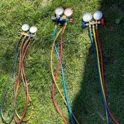 HVAC Gages And Vacuum Pump 