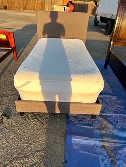 Twin size bed frame with mattress