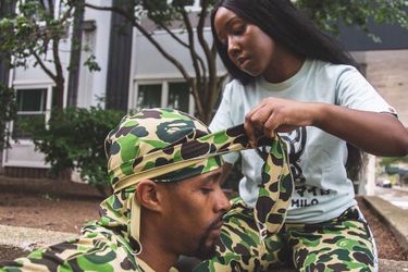 Military Camo Bape Du Rag hair styles