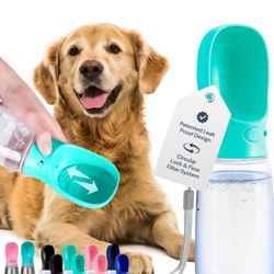 19 Oz Dog Water Bottle Portable (Pink, White, Green)