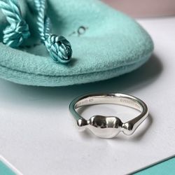 Tiffany & Co. Elsa Peretti Bean Sterling Silver Ring Size 6 NEW $425