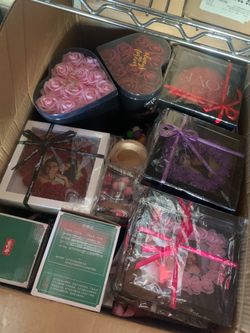 Two boxes of mixed floral item total 50 pieces AS IS