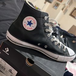 Leather Converse High Tops