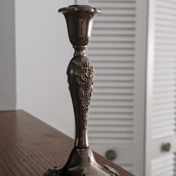 Godinger Silver Plated Baroque Candle Stick 