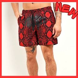 New Men’s M Zumiez Empyre Snake Floater Red & Black Board shorts 3 pockets red