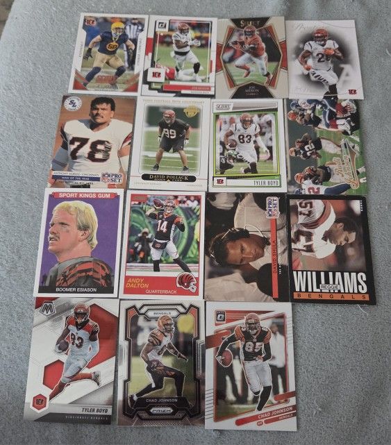 Lot of 15 Cincinnati Bengals NFL Football Cards
