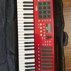 Akai MPK49 MIDI controller keyboard in classic red