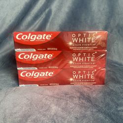 6 Tubes- 2oz Each-Optic White Toothpaste-Clean Mint Brand New In Plastic Wrap