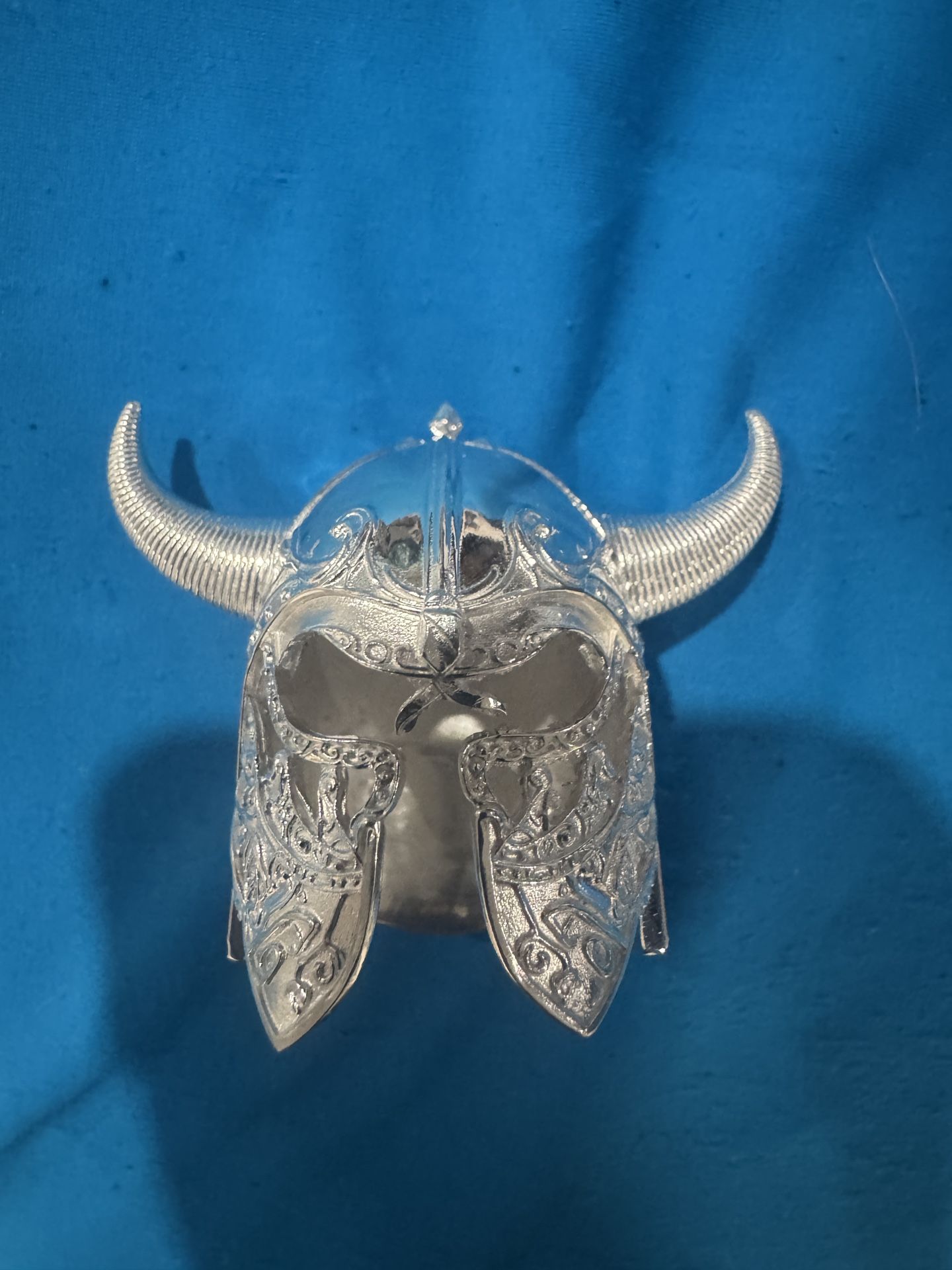 This is a modern decorative.999 silver 45.11 GViking helmet.